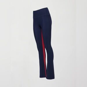 Carbon38 Navy Leggings with Red Stripe